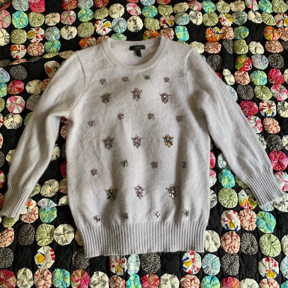 J Crew Jeweled Wool Sweater - Picture 4 of 4